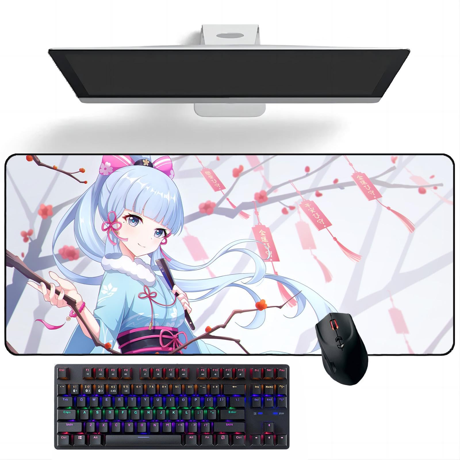 Amazon.co.jp: アニメマウスパッド 神里綾華 アニメデスクマット