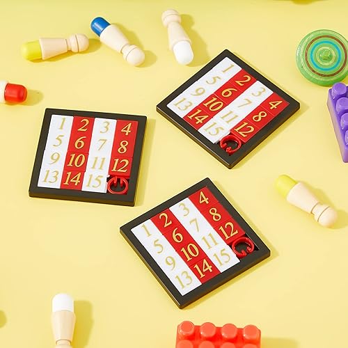 Miniatura 5 de 48 piezas de rompecabezas de 15 diapositivas con números, rompecabezas con estuche de transporte, juguetes educativos de aprendizaje para