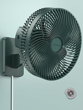 10-Inch Wall Mount Oscillating Fan with Remote and Timer, Small RV Fan with Powerful 4 Speeds, 90 Oscillation,60 Adjustable Tilt, 5.92 ft Wire, Quiet Corner Fans for Bedroom, Indoor Bathroom