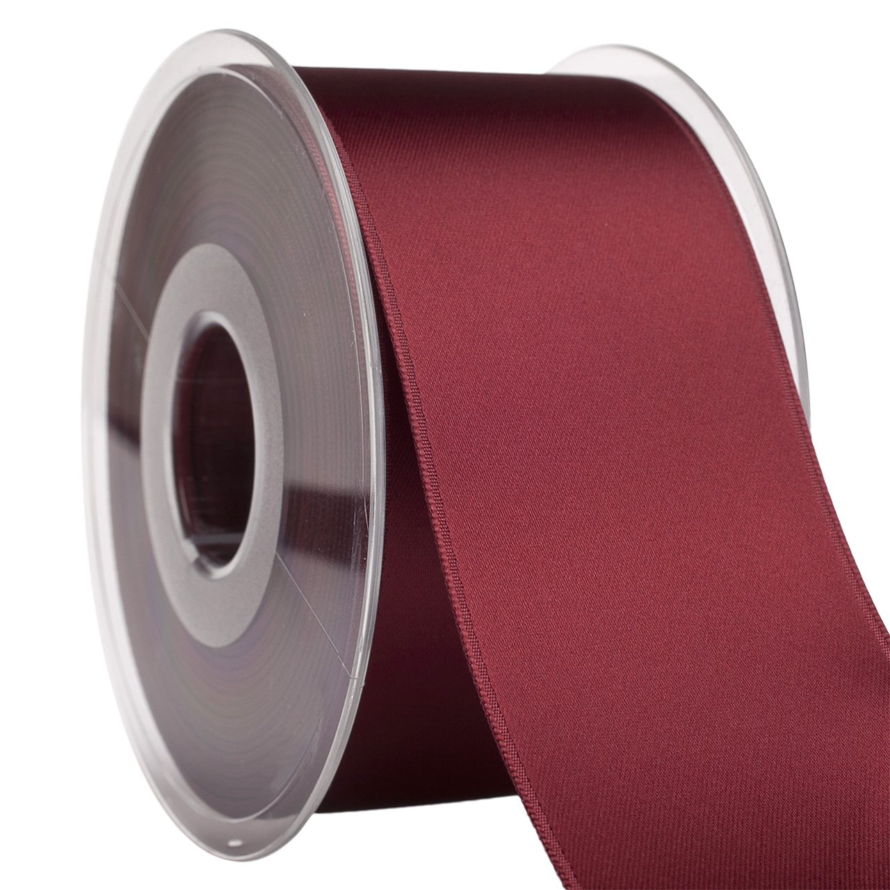 Nastro di raso tessuto 035 Swiss, rubino scuro, 5,1 cm x 24,7 m