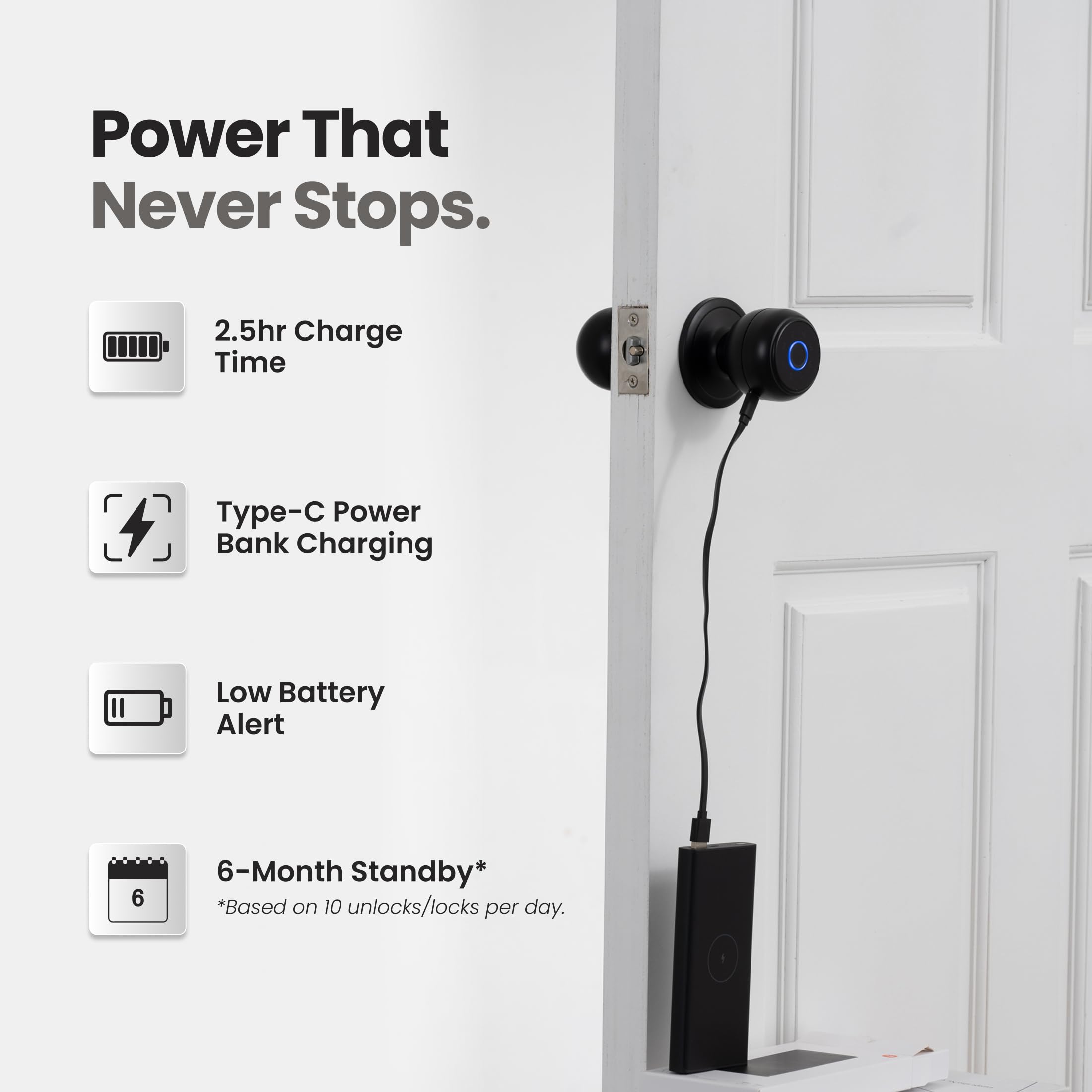 Keyless Fingerprint Door Lock - Smart & Secure -5