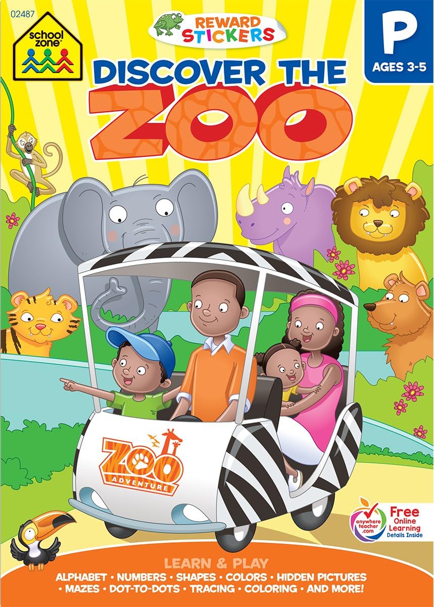 School Zone Discover the Zoo Preschool Tablet Workbook
