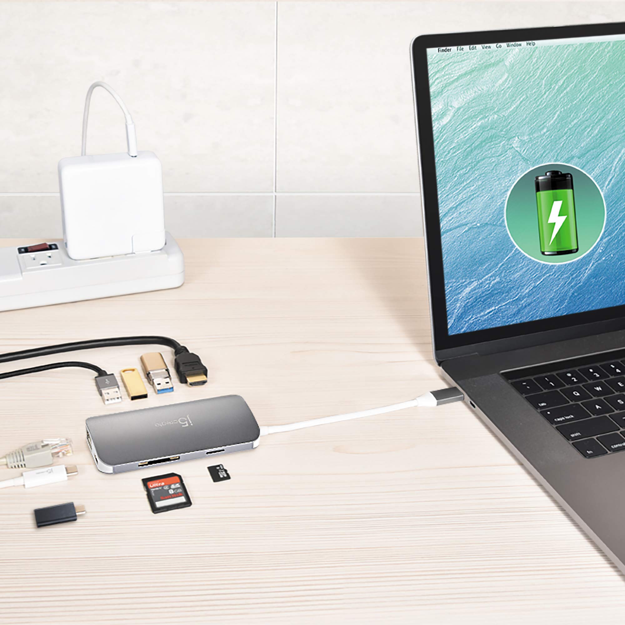 Amazon.com: j5create USB C Hub Adapter Multi-Monitor 10-in-1 Port