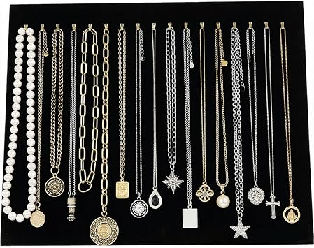 Tinsow 17 Hook Necklace Display Stand Jewelry Tray Necklace Organizer 1PCS