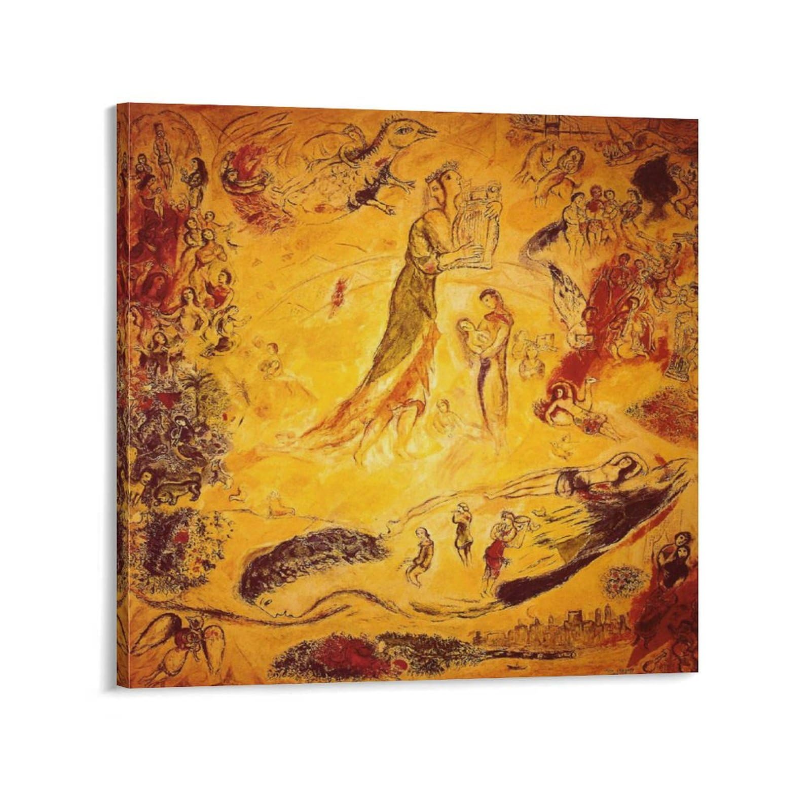 Impression sur toile Marc Chagall pour habiller un mur blanc avec élégance moderne 60x60 - 6