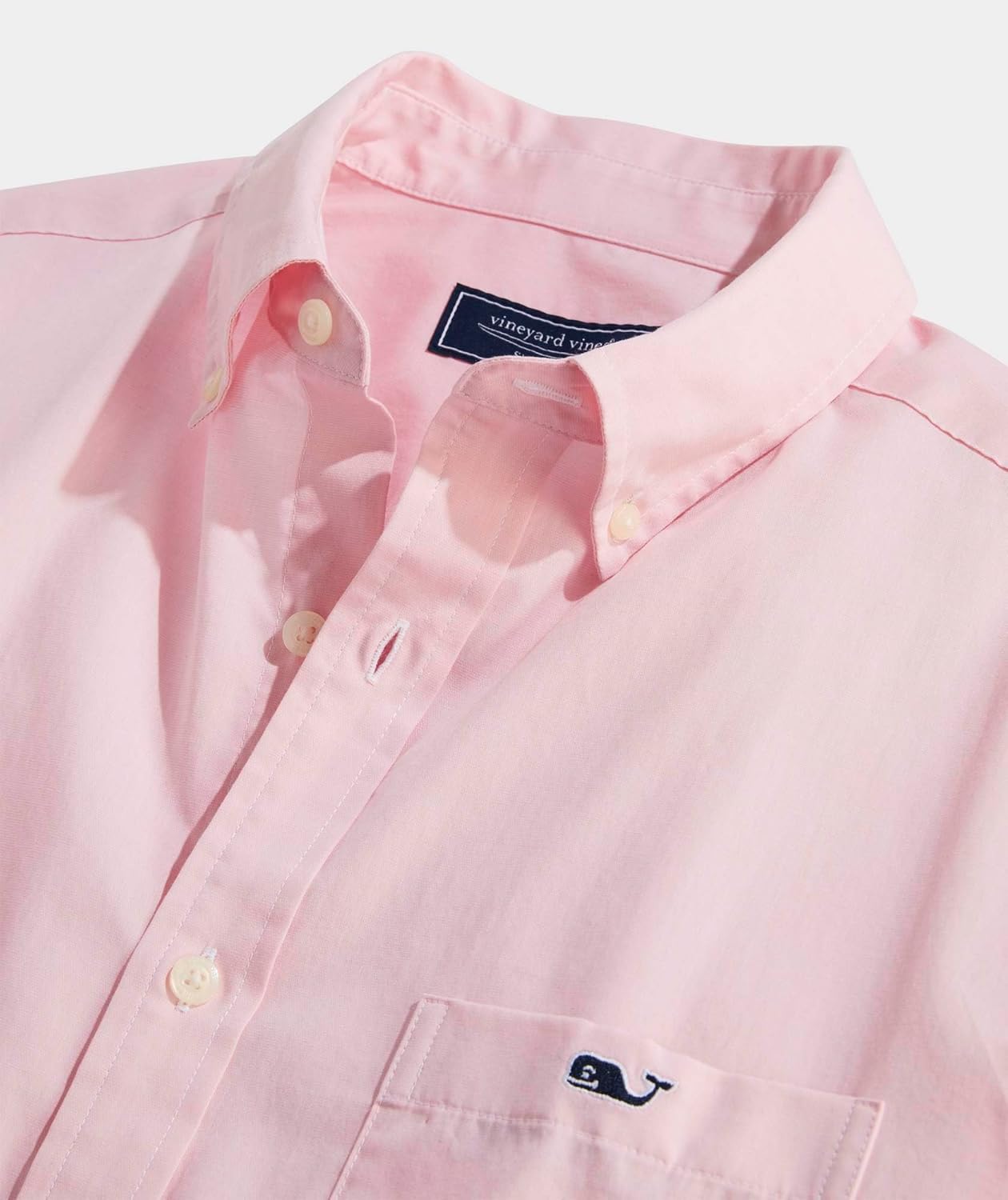 Vineyard Vines Mens Shoreline Solid Perfect Wash Poplin Shirt - Image 2