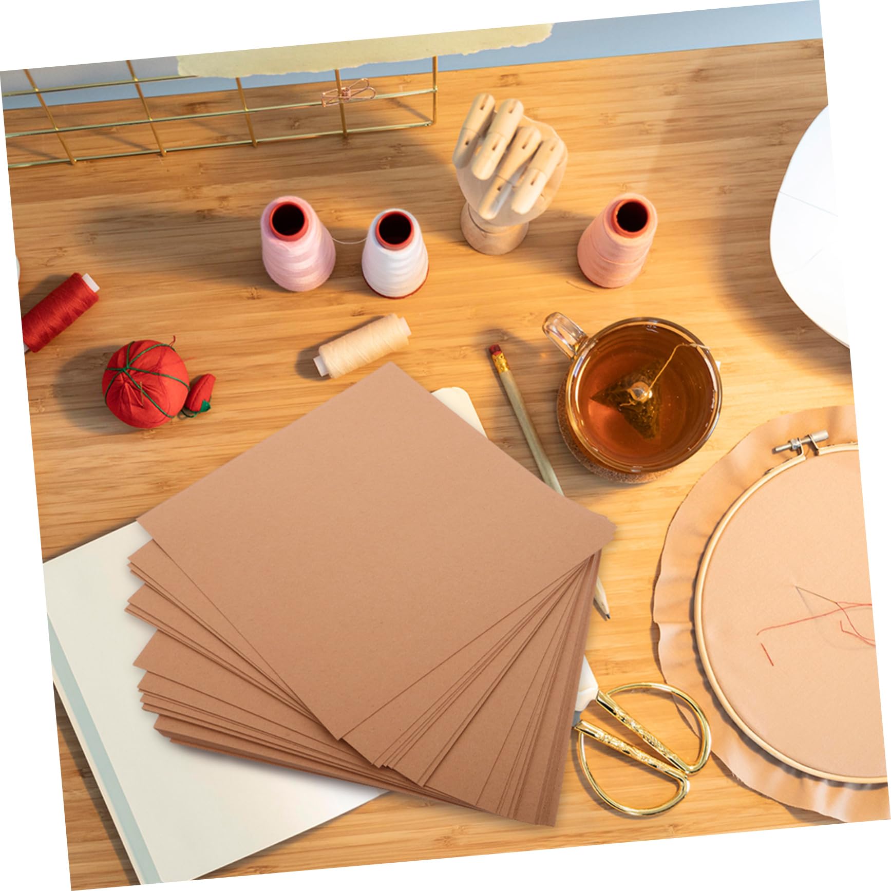SHINEOFI 50piezas Papel Para Dibujar Papel Kraft Para Colorear y Material De Arte Para Aulas y Escuelas