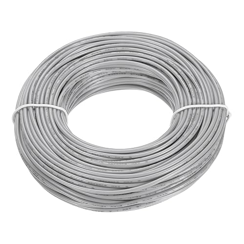 Miniatura 1 de MECCANIXITY Cable 18AWG calibre 18 Cable trenzado de conexión de PVC, cable eléctrico UL1007 Alambre de cobre estañado 98.4 ft100 pies, gris para