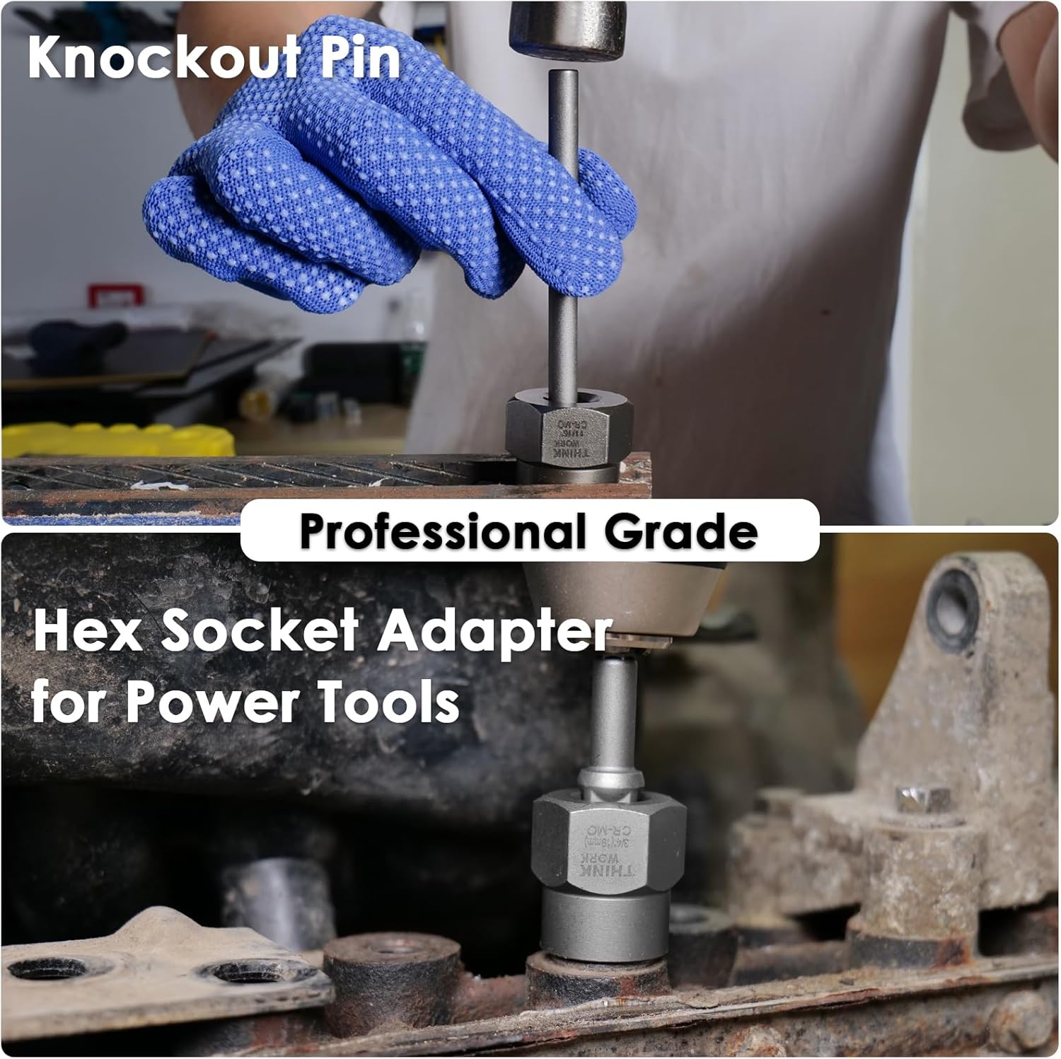 THINKWORK Broken Bolt Extractor Kit, 65 Pieces Easy Out Screw Extractor Set, Lug Nut Removal Tool with Left Hand Drill Bit Set for Removing Damaged, Frozen, Rusted, Rounded-Off Bolts, Nuts & Screws