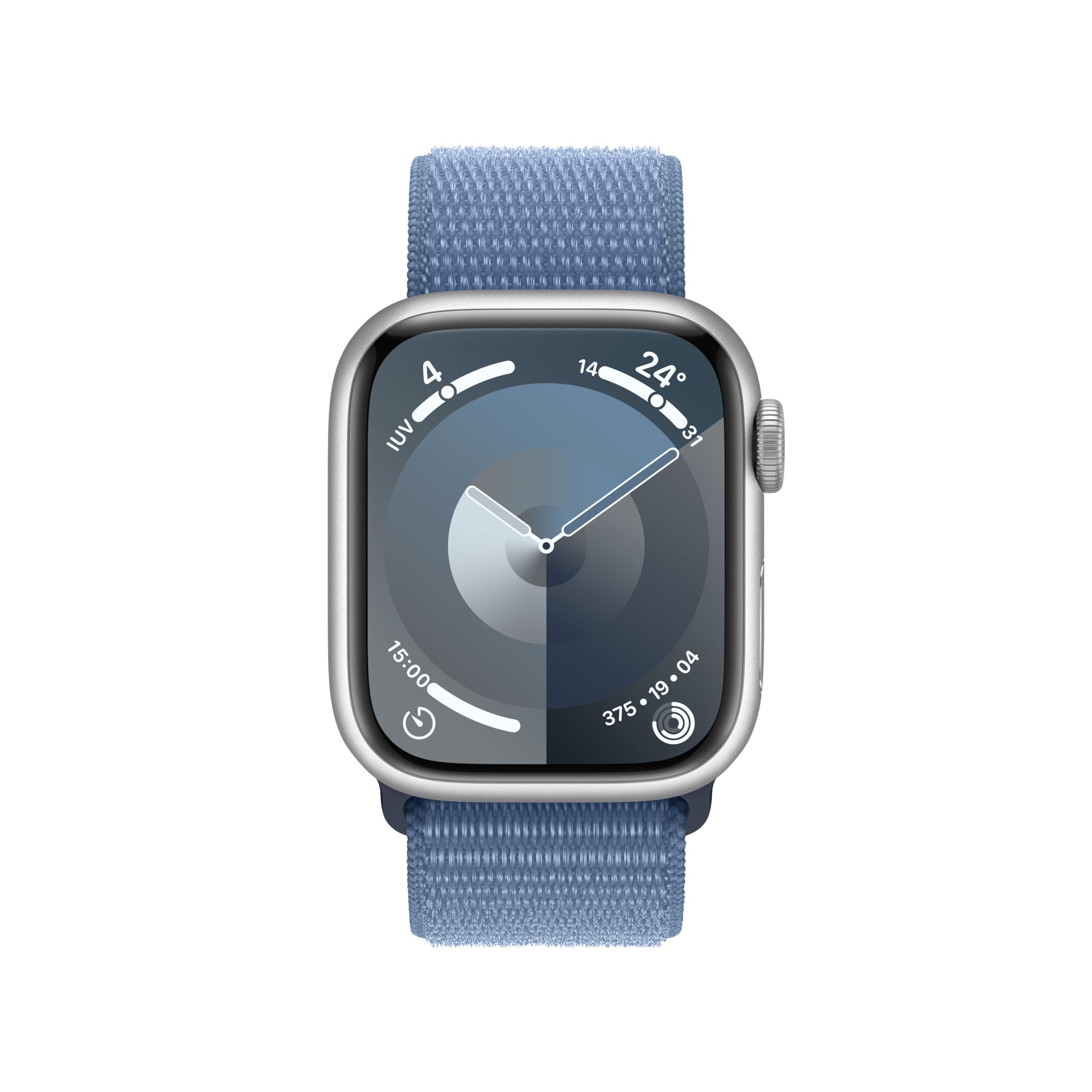 Apple Watch Series 9 [GPS + Cellular] Smartwatch con Caja de Aluminio en Plata de 41 mm y Correa Loop Deportiva Azul Invierno. Monitor de entreno, App Oxígeno en Sangre, Neutro en Carbono — view 2
