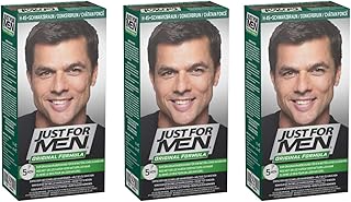 Just for Men - H45 - Haarfärbemittel, Pflege Tönungs Shampoo, Natur Schwarzbraun, 3er Pack
