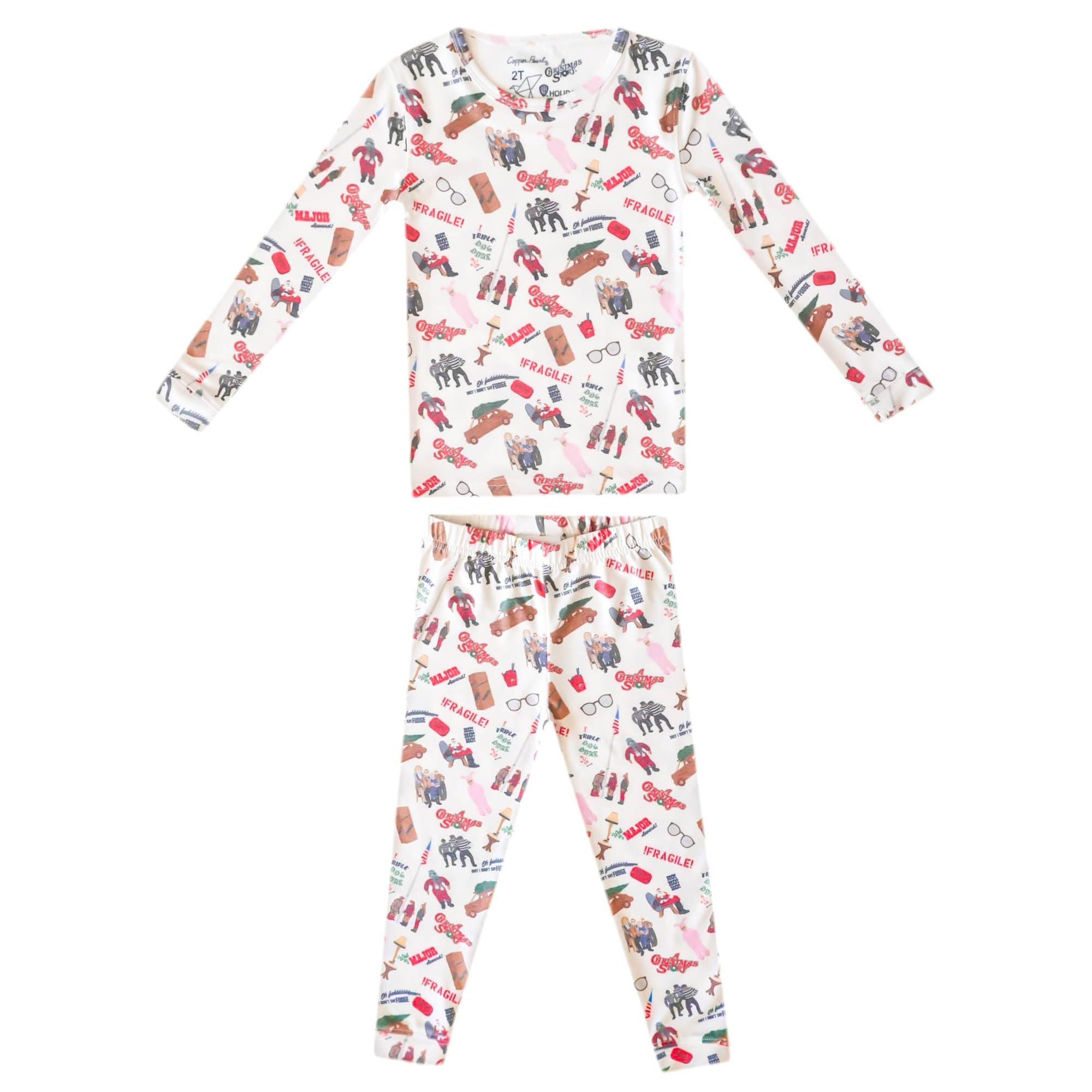 Copper Pearl Two Piece Long Sleeve Toddler Pajamas PJ Sets for Boys and Girls - Adorable Pattern Pajamas, Breathable Fabric to Keep Cool While