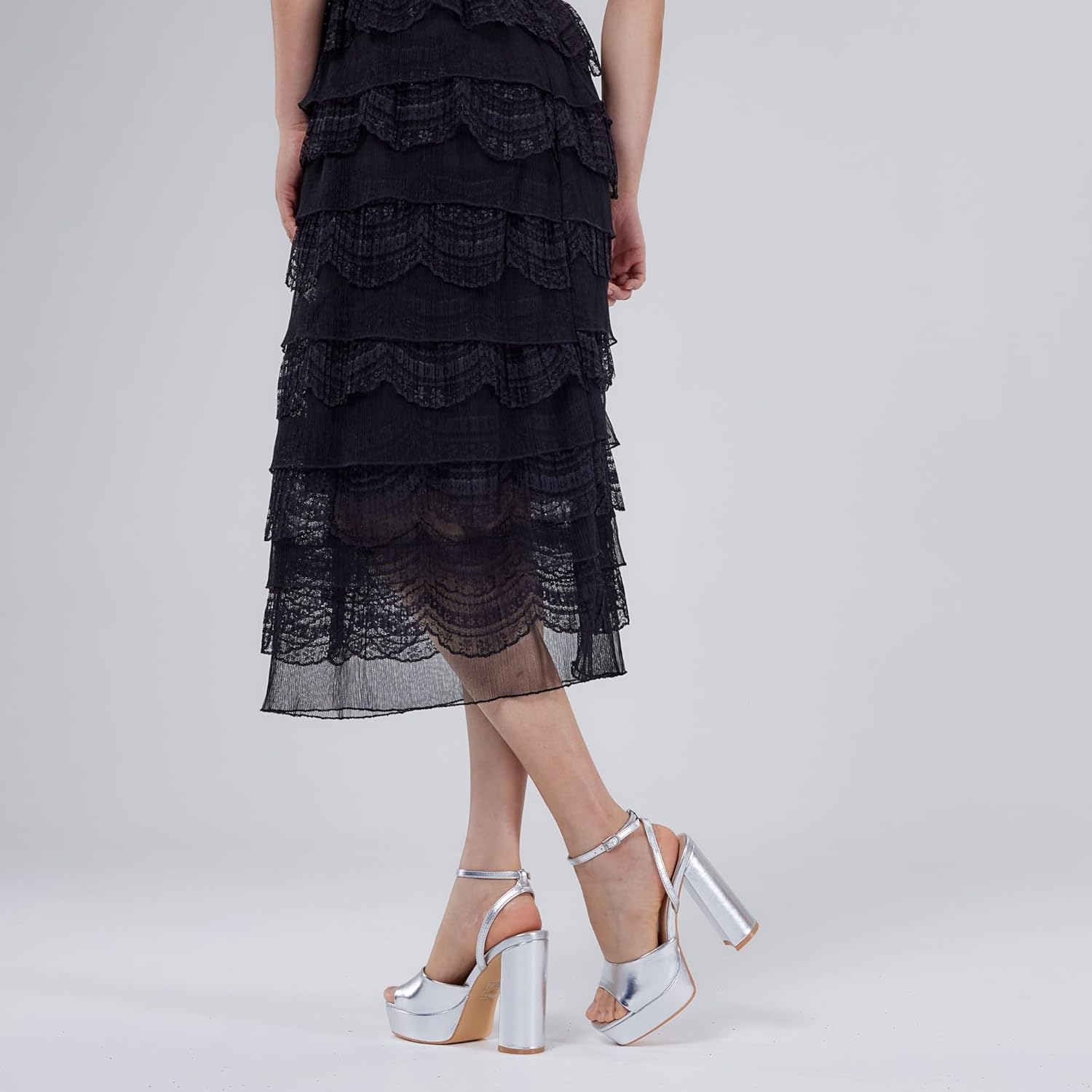 Elisabet Tang Chunky Heeled Platform Sandals for Women,4.7 Inch Block Heels with Open Toe Ankle Strap, Dress Shoes for Wedding Party Homecoming Travel - Image 8