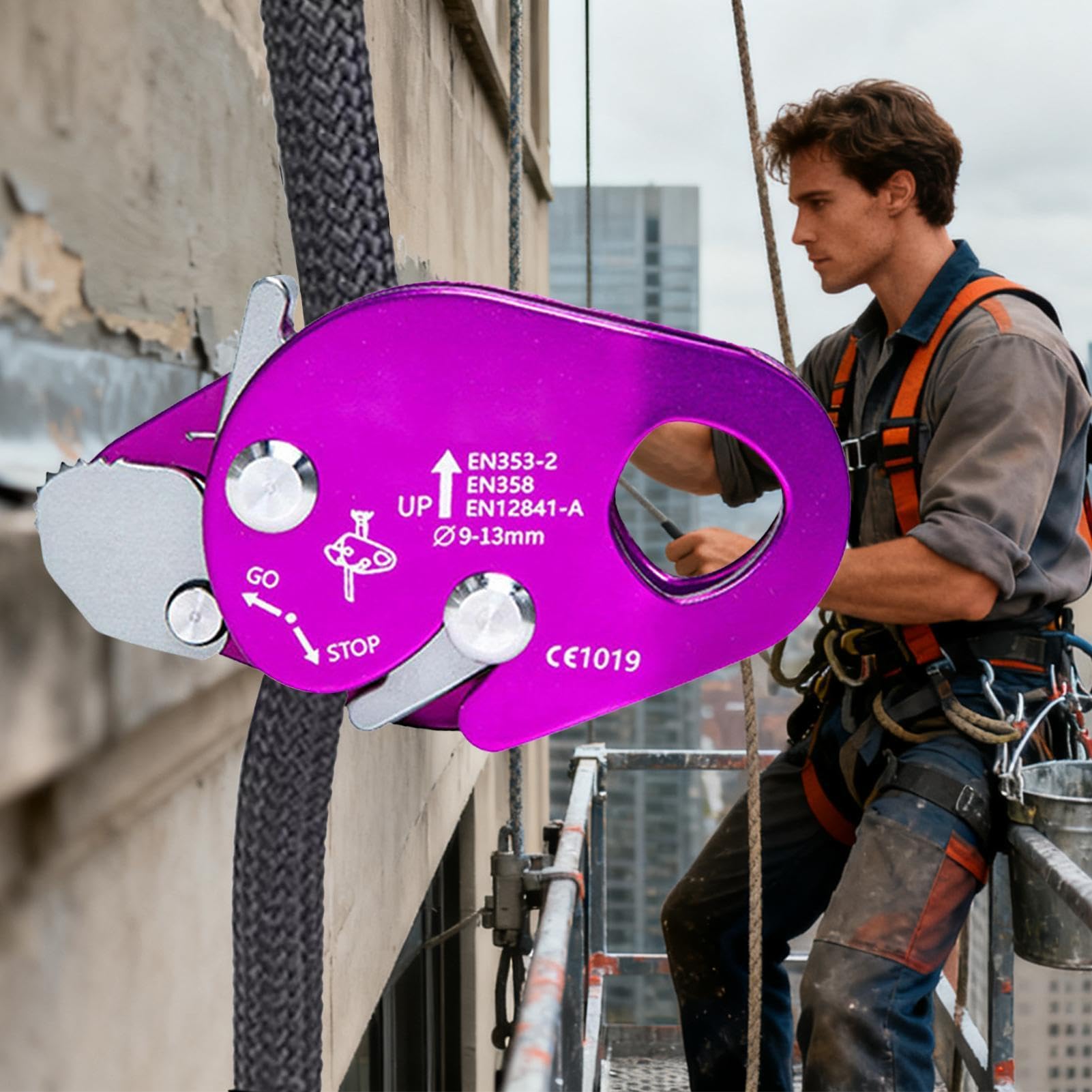 Freno di protezione anticaduta arboricoltore - 1 unità unitaria ad alta resistenza Sezione durevole Divisione Attrezzatura Componente Blocco Componente Hardware Pezzo accessorio Kit ingranaggi