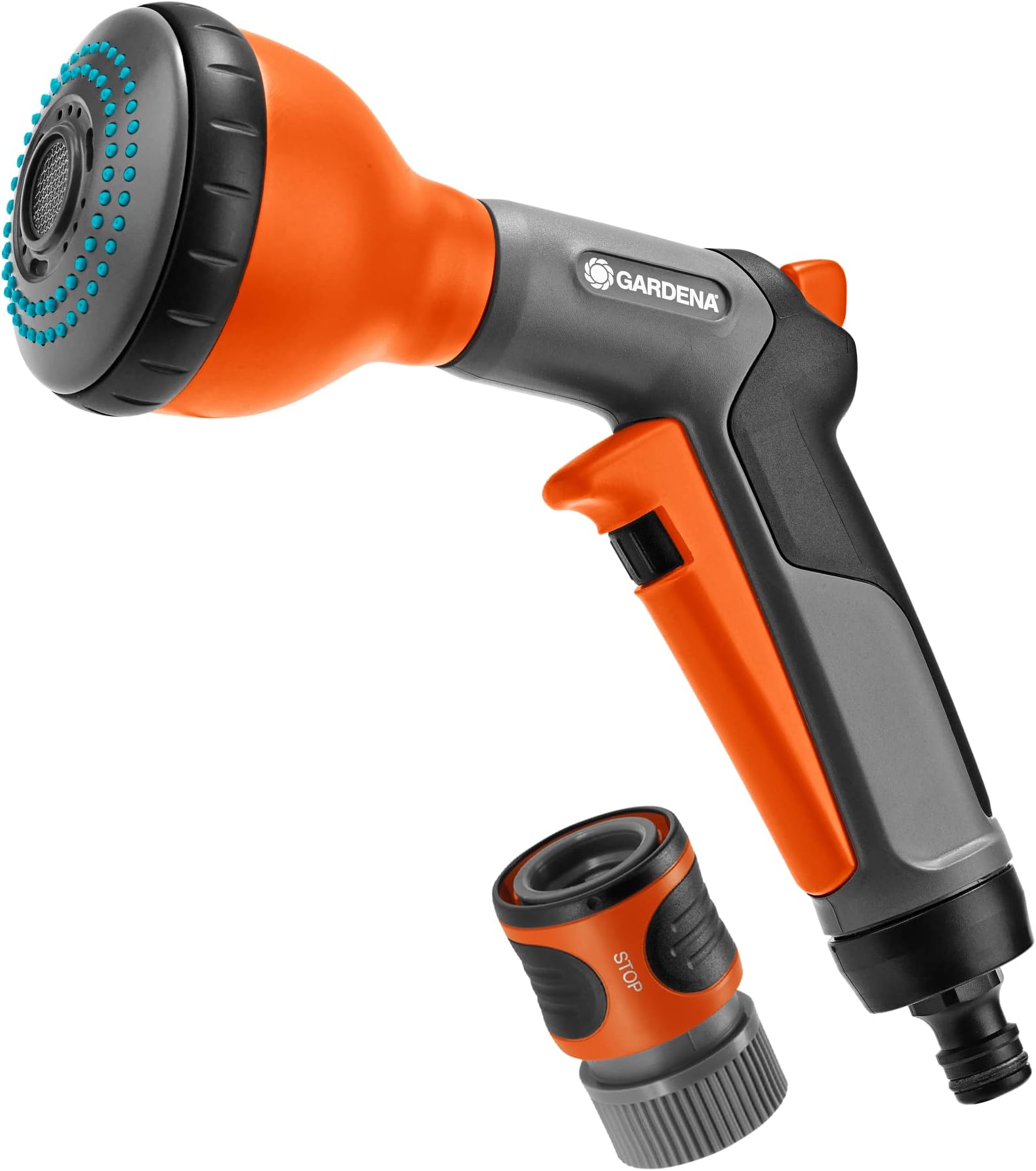 Gardena(32131-FP) Frost Proof Nozzle 3 Spray Patterns Hard Stream, Bubbler for Potted Plants, Soft Spray