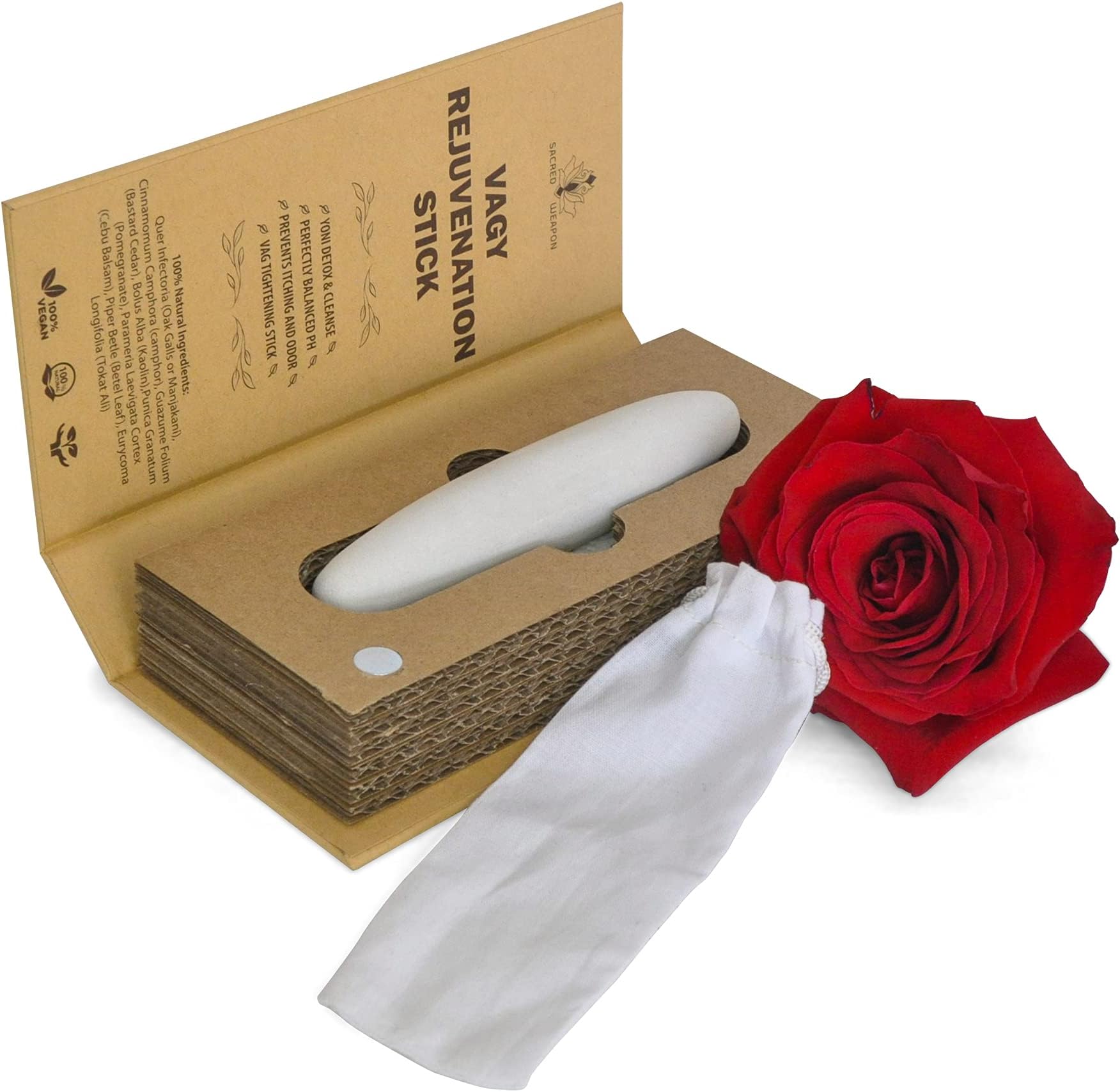 Vagy Rejuvenation & Tightening Wand | pH Balance Vaginal Wash & Odor Eliminator | Manjakani & Alum Stone Vagina Tightener, Intimate Deodorant for Women & Exfoliator for Feminine Health