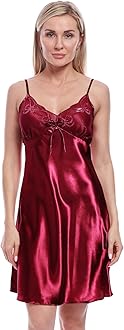 BellisMiraSexy Slip Satin Nightwear Lace Cami Padded/Unpadded Flower Pajamas V-Neck Sleepwear Floral Silk Nighty for Women