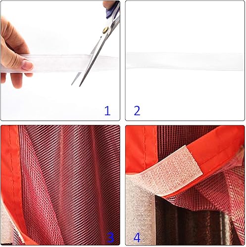 Miniatura 6 de Cinta autoadhesiva de gancho y bucle de 36 pies, tira trasera adhesiva, cinta de montaje para fotos y herramientas, pedales colgantes (34 pulgadas,