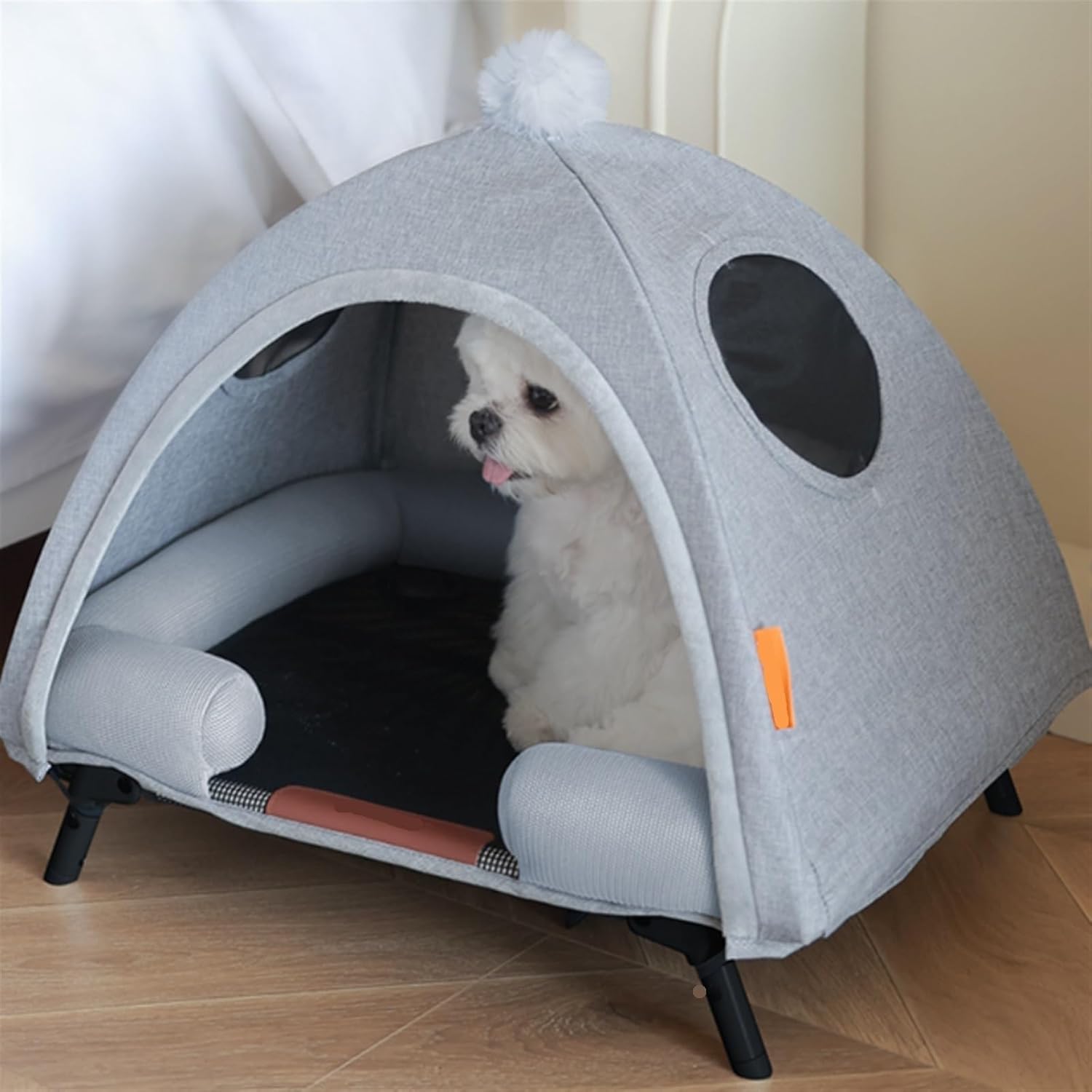 Pet Beds Outdoor Dog Sleeping Cute Tent Deep Sleep Indoor Dogs Beds Cozy Light Weight Pets Supplies (Color : Gray) (Pink One Size)