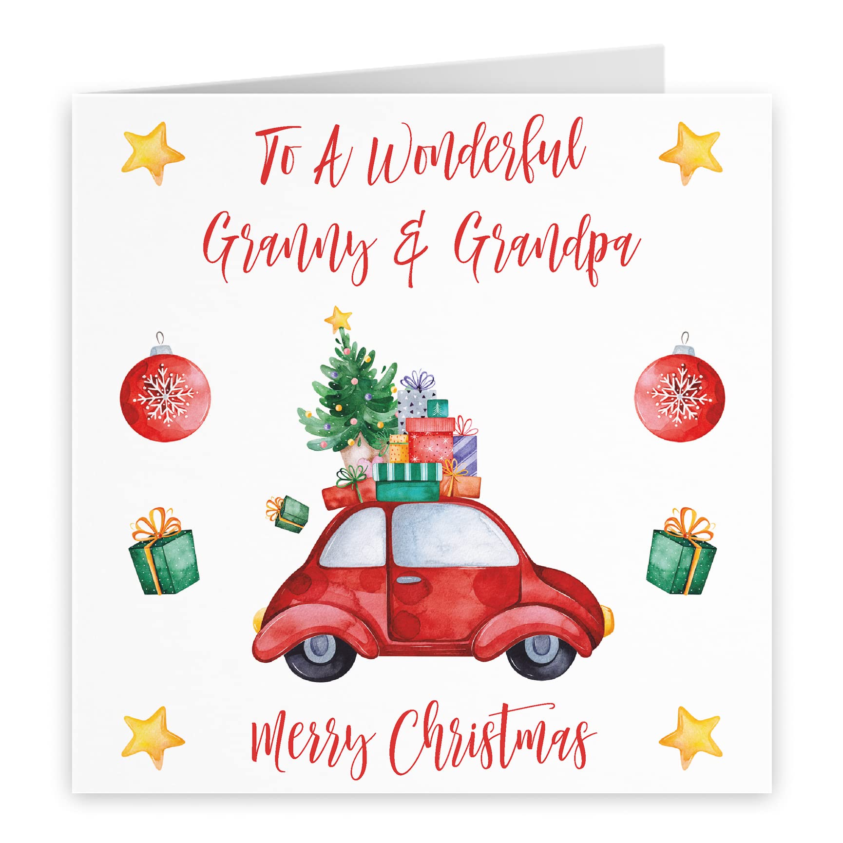 Hunts England - Granny And Grandpa Christmas Card - To A Wonderful Granny & Grandpa - Merry Christmas - Christmas Holiday Collection - Image 2