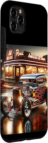 Miniatura 3 de iPhone 11 Pro Max Classic Hot Rod Retro Vintage Custom Hotrod Car Ilustración Caso