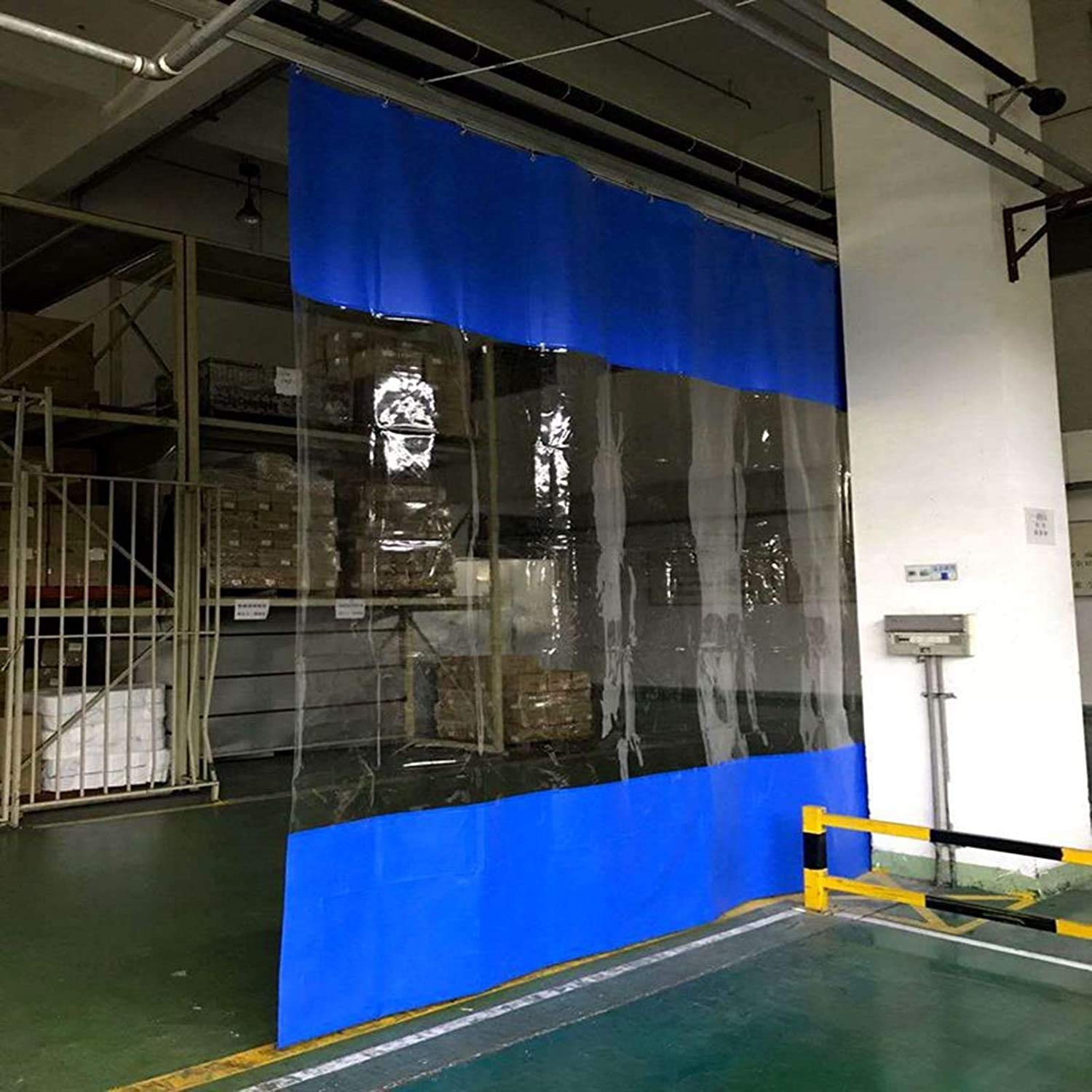 Lijinbo - Lona de protección, paneles de cortina transparentes, lona de PVC ignífugo, impermeable, con ganchos de metal para terrazas, patio, cobertizo de coche personalizable