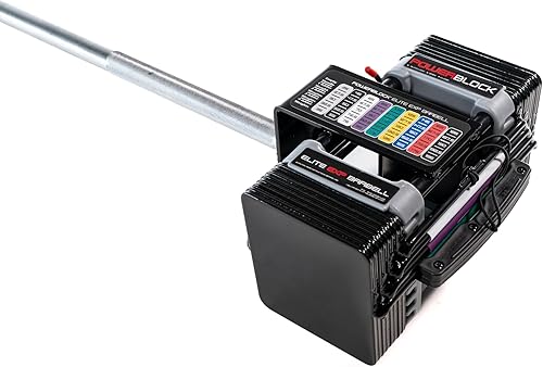 Miniatura 3 de PowerBlock Elite EXP Barra recta  Mancuernas ajustables Elite EXP compatibles, levantamiento de pesas, barra de rizo, barra de pesas, equipo de