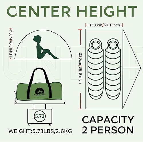 Miniatura 4 de Tienda de campaña de mochilero para 12 persona para 4 temporadas, tienda de campaña impermeable de invierno para una persona, equipo de campamento