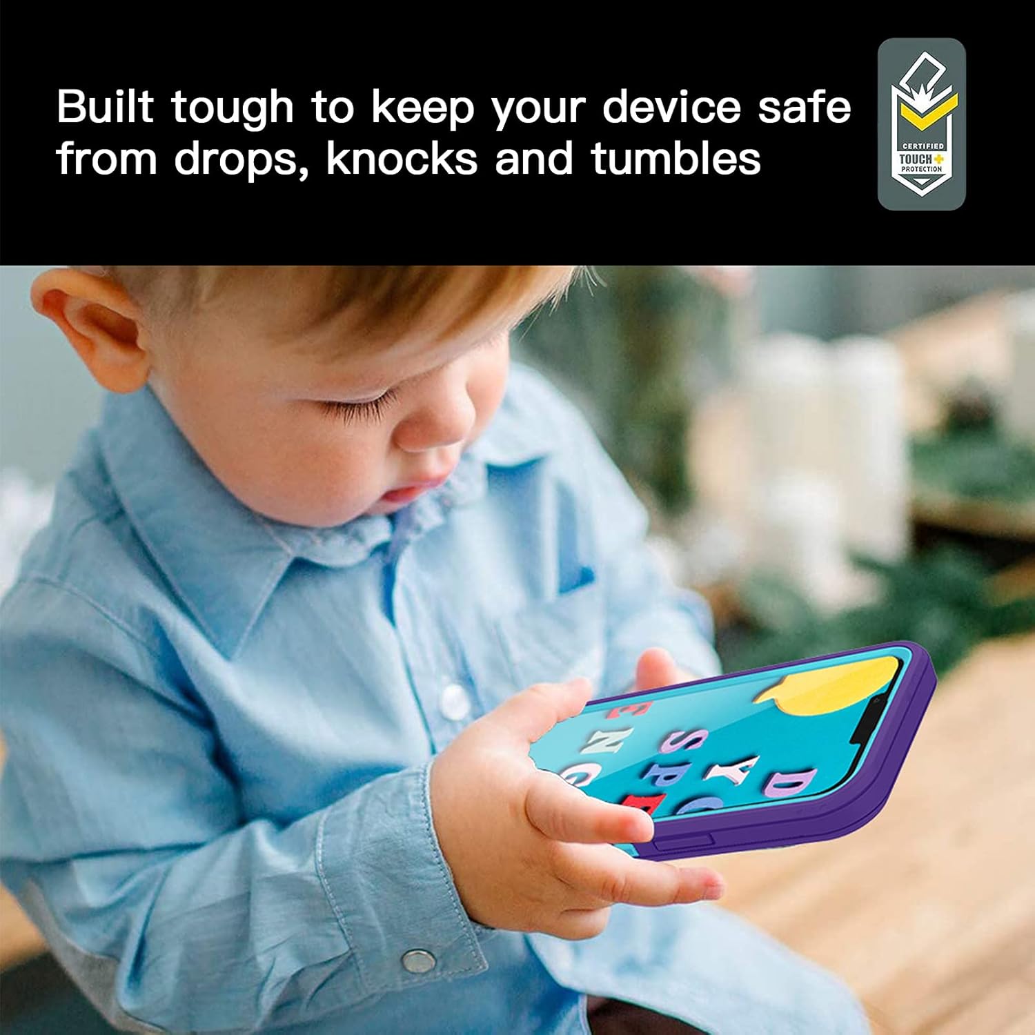 AICase for iPhone 13/iPhone 14 Case with Belt-Clip Holster, Screen Protector, Heavy Duty Protective Phone Case, Military Grade Full Body Protection Shockproof/Dustproof/Drop Proof Rugged Tough(Purple) - Image 8