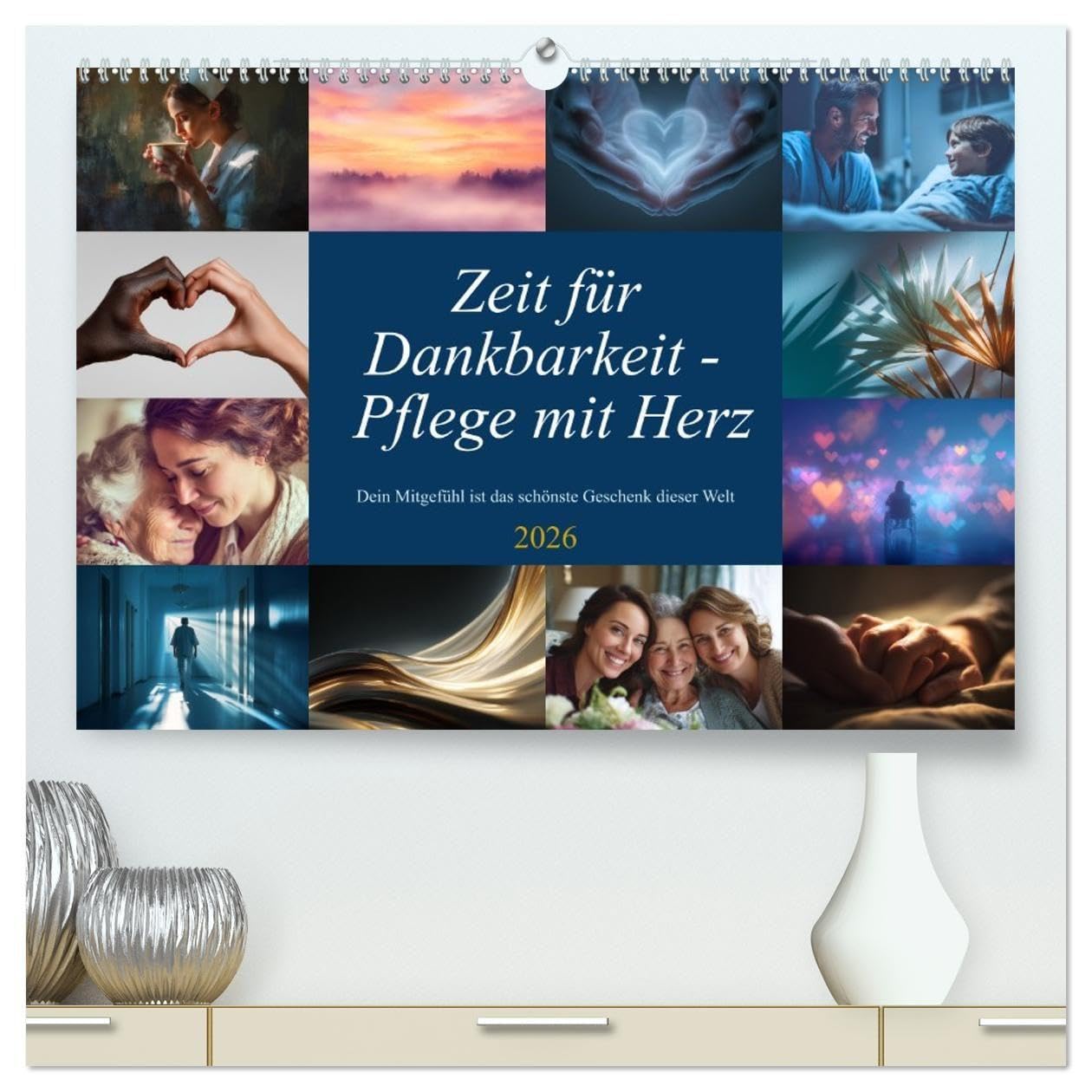 Zeit für Dankbarkeit - Pflege mit Herz (hochwertiger Premium Wandkalender 2026 DIN A2 quer), Kunstdruck in Hochglanz: Ein Kalender voller Wärme, Mitgefühl und Wertschätzung. (CALVENDO Menschen)