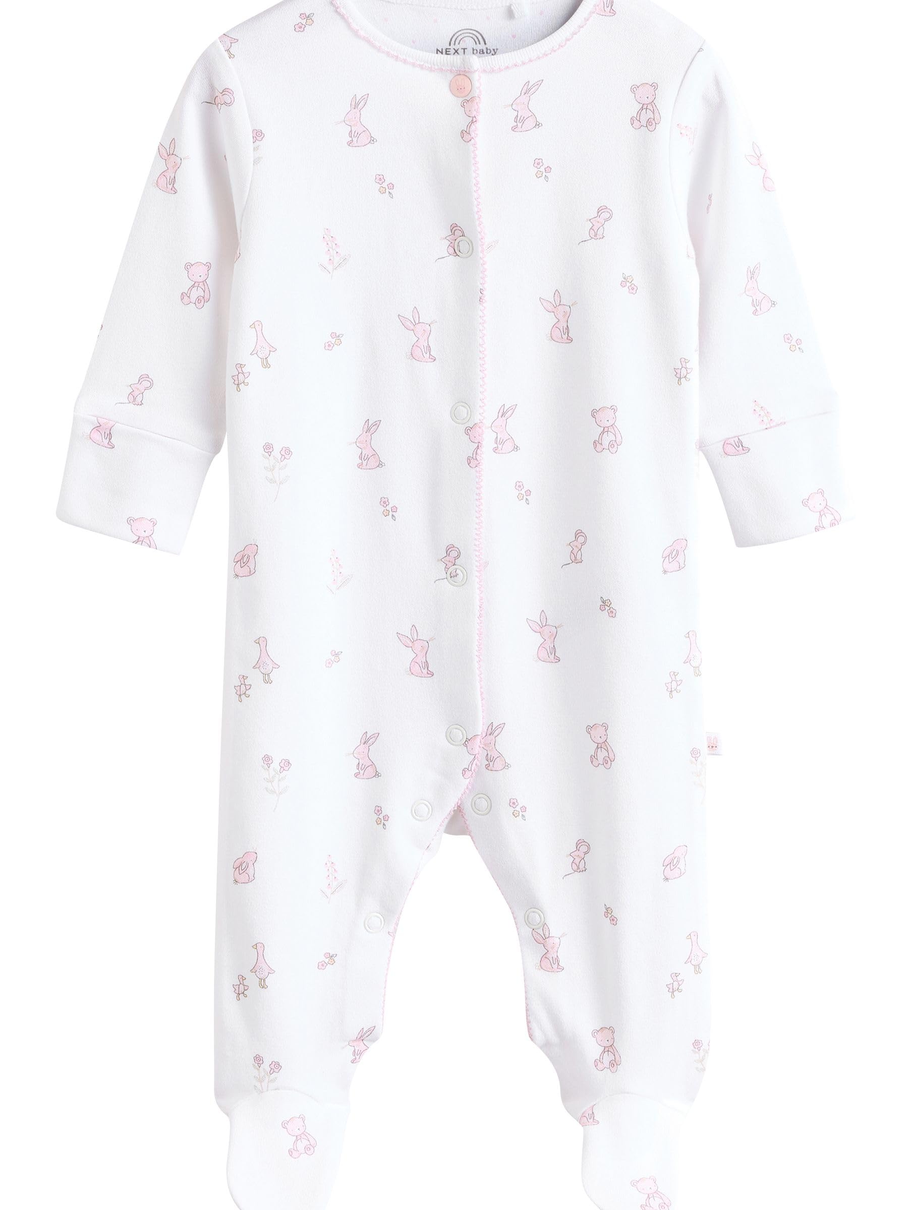 NEXT Bebés niña Pack de 3 Pijamas Tipo Pelele con Cuello para bebé
