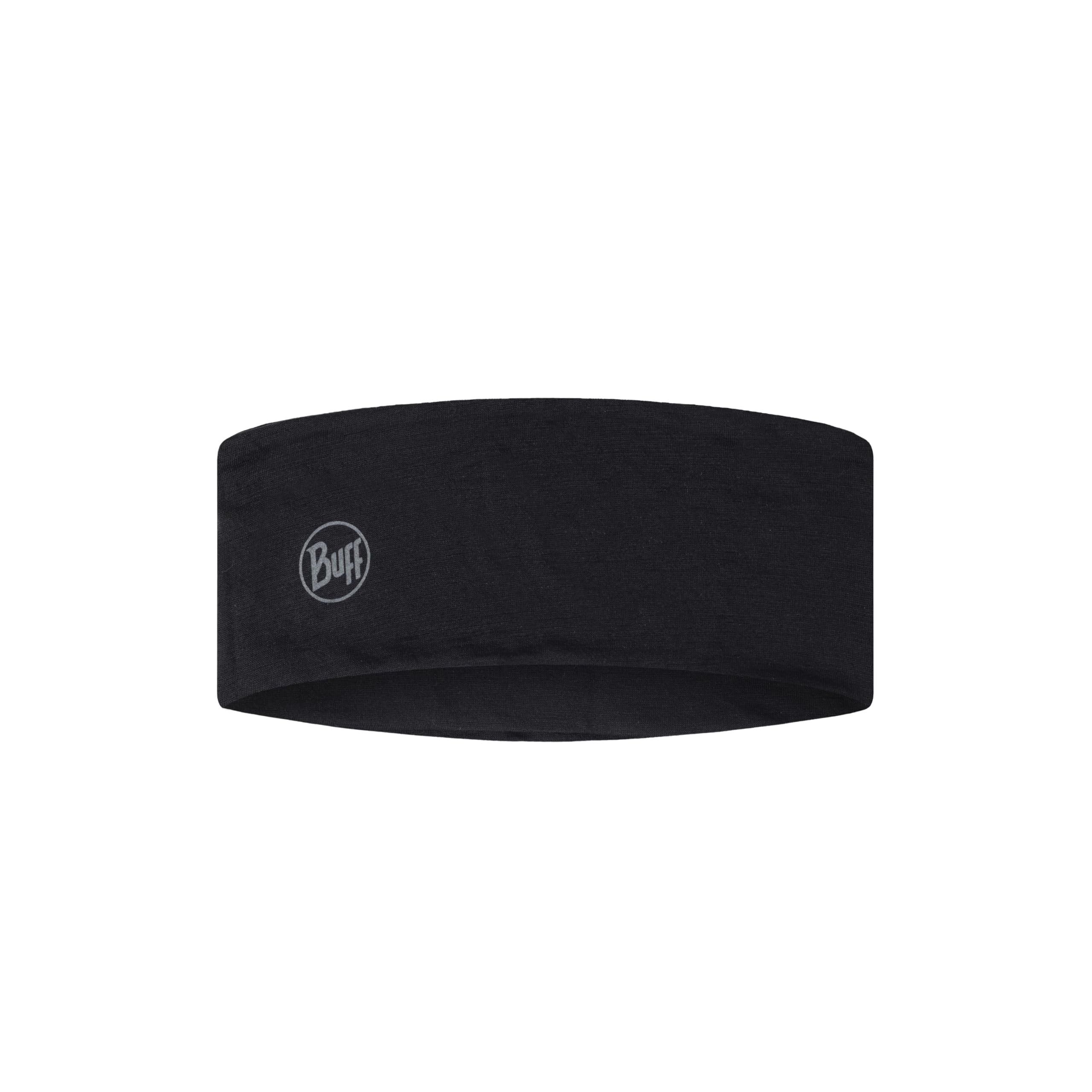 BUFF®| Headband LW Merino Wool Headband Man Women Adult Temperature Regulating, 100% Merino Wool, Open Air, Sustainable, Lightweight, Comfort, One size, Black