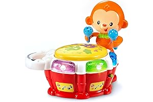 VTech Baby Beats Monkey Drum for Sensory Exploration and Music Play