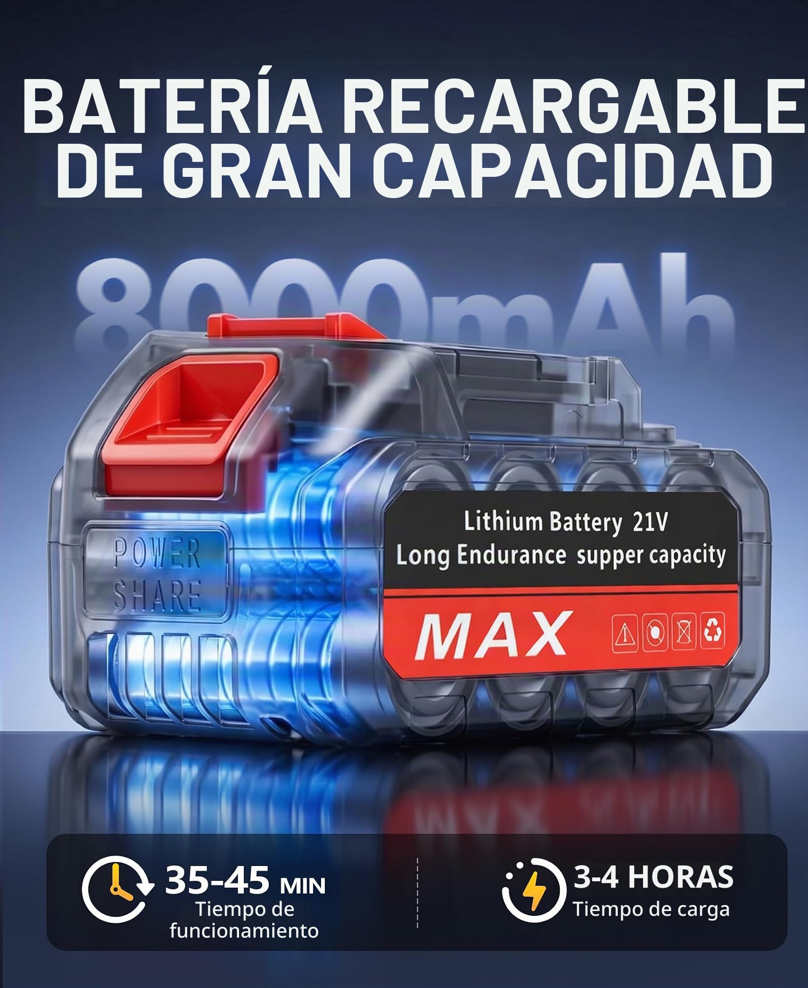 Hidrolimpiadora de Alta Presion a Batería, 600PSI Pistola de Agua a Presión