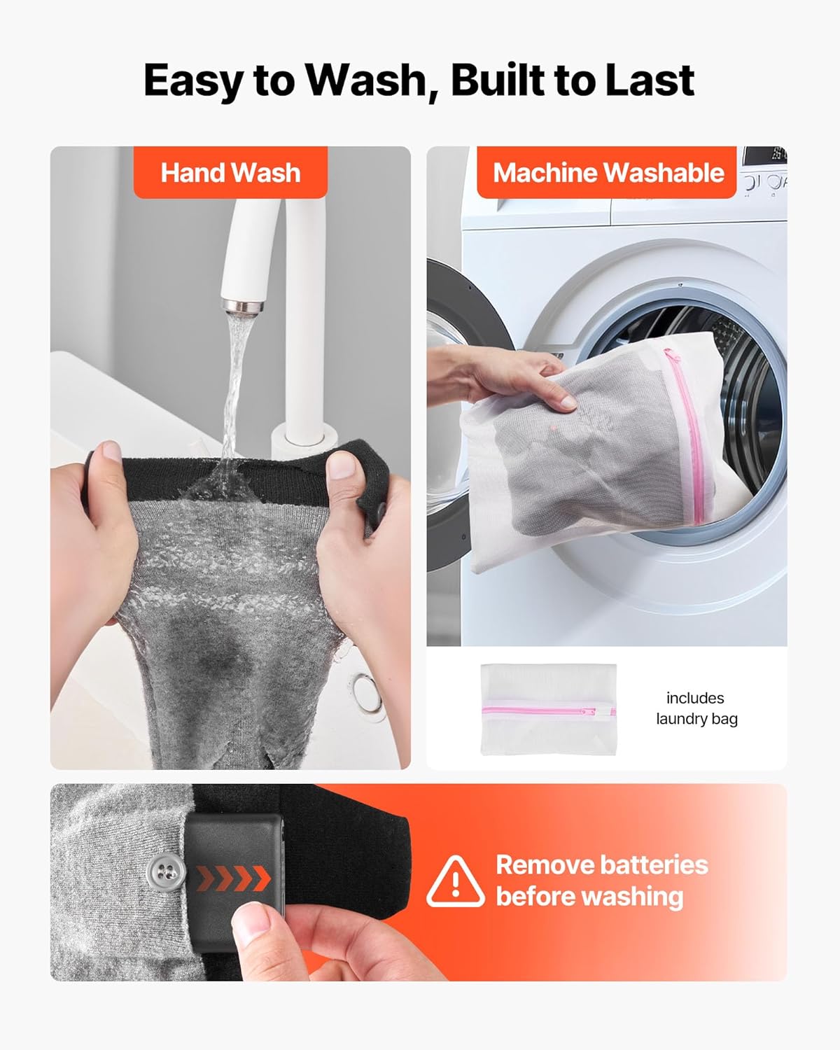 VEVOR Heated Socks, Small Size, 5000mAh Battery Rechargeable Heating Socks with 4 Heating Levels, Electric Heated Sock with APP Control for Men Women, Foot Warmer for Hunting Riding Camping Hiking - Image 6