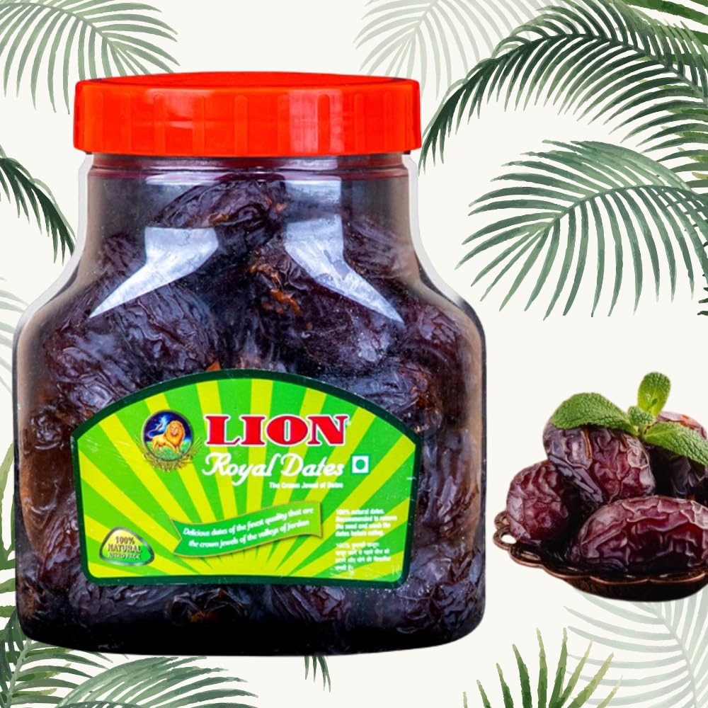 Lion Dates Royal Dates 1Kg Pack - Medjool Dates From Jordan - Khajur Dry Fruits - Jumbo Size - Healthy & Nutritious Snack - Rich In Protein, Vitamins, Minerals & Iron - Fresh Imported Khajoor (B0B1VCPHLL) Amazon Price History, Amazon Price Tracker