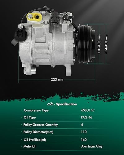 Vista 27 de SCITOO Compresor de CA apto para H-onda Prelude 2.2L 2001 para H-onda Civic para A-cura EL 1.7L 1997 1998 1999 2000 2001