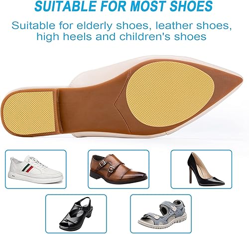 Miniatura 36 de Protector de suela de zapato, 4 protectores autoadhesivos para zapatos de tacón alto, agarres antideslizantes de silicona en la parte inferior