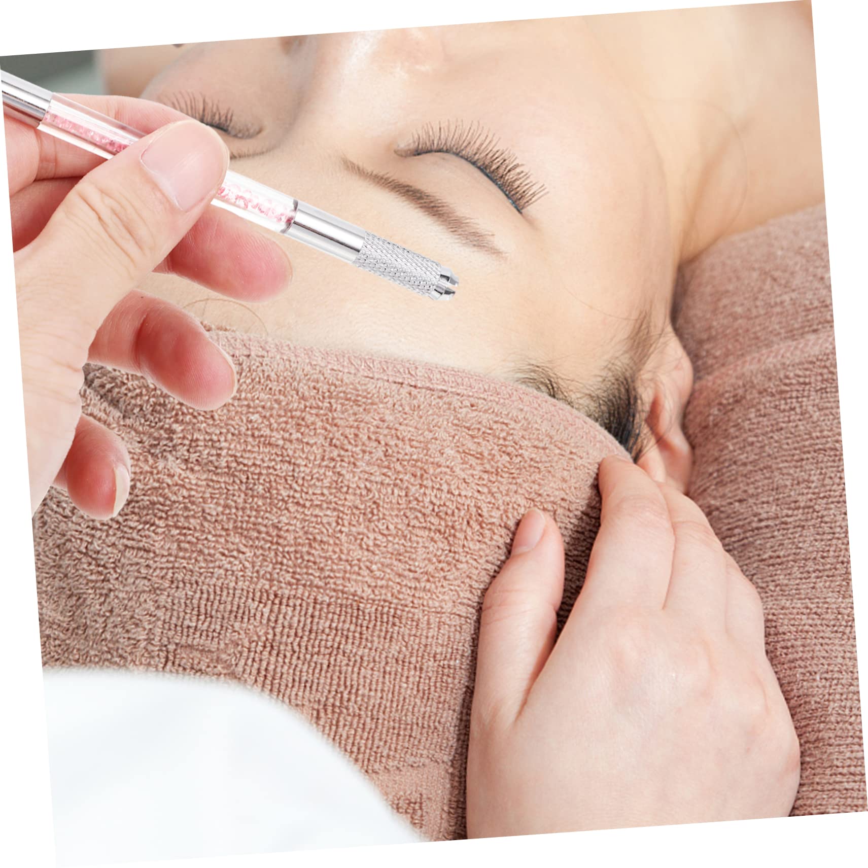 Healeved 10 Stück Microblading Augenbrauenstifte mit Wasserfestem Abs Material Doppelseitig und Vielseitig für Natürliches Permanent Make Up der Augenbrauen