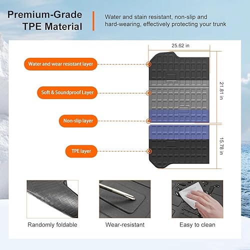 Miniatura 5 de powoq Alfombrillas de respaldo compatibles con KIA Sportage Fuel 2023-2024 y protector de asiento trasero híbrido, alfombrilla de protección para