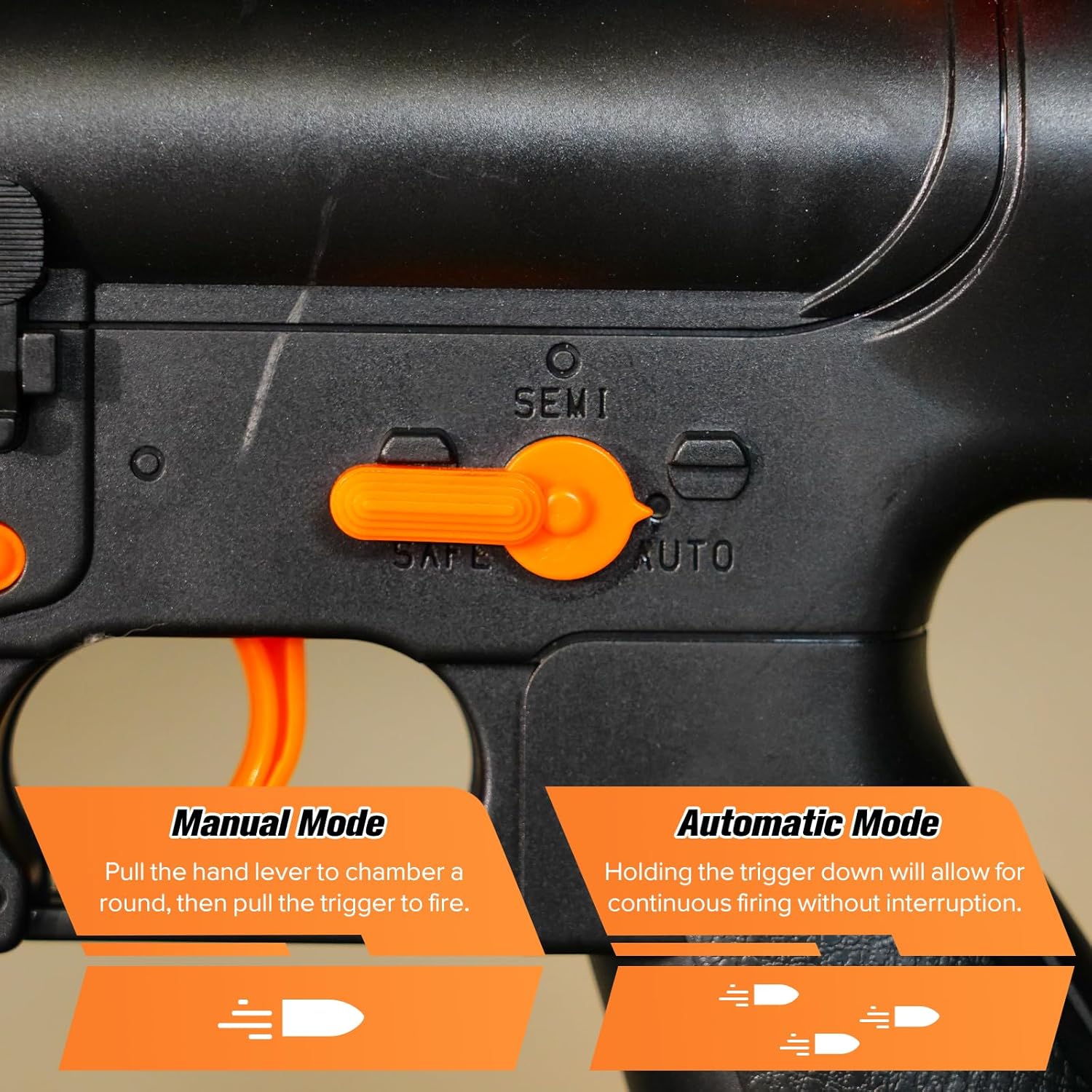 Automatic Toy Blaster, Auto and Manual Modes, Electric Toy Blaster, Outdoor Activities, Ages 18+ (BlacSnipM) image 6 of 6 B0DST8BYKP