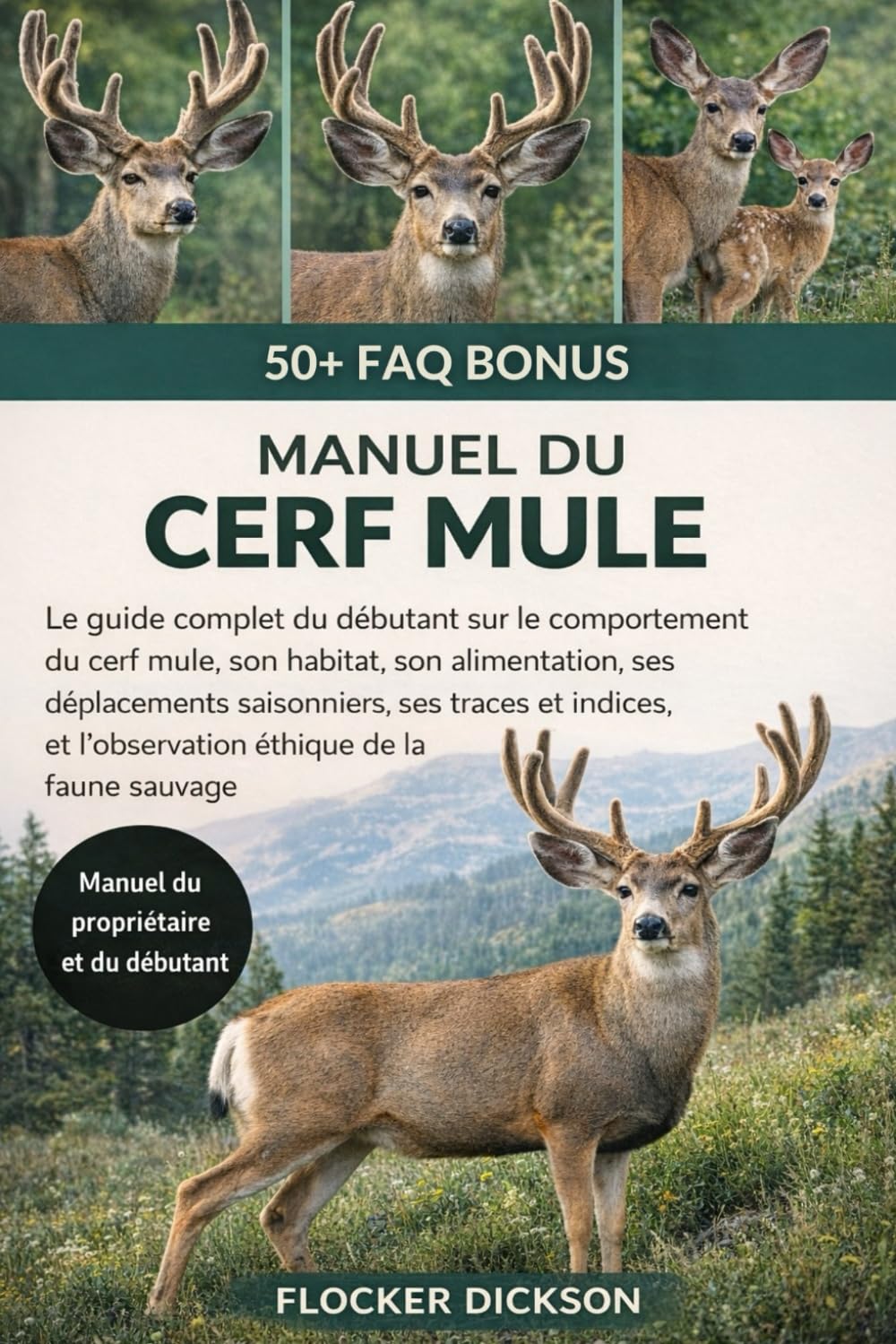 MANUEL DU CERF MULE: Le guide complet du débutant sur le comportement du cerf mule, son habitat, son alimentation, ses déplacements saisonniers, ses ... et l’observation éthique de la faune sauvage