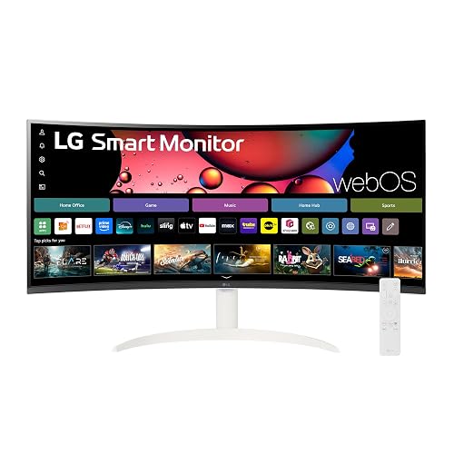 LG 34SR60QC-W 34-inch Curved Smart UltraWide Monitor