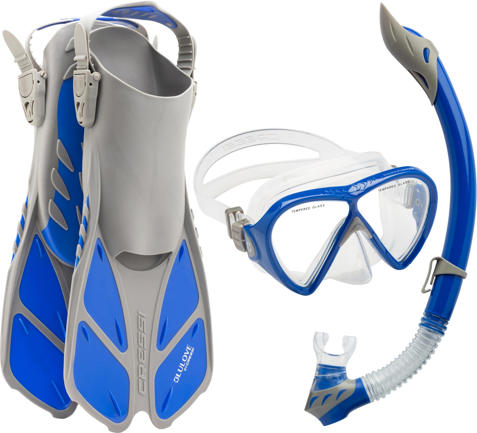マリン/スイミング supreme cressi snorkel set Amazon.com : Cressi Bonete Set, Grey/Blue, S/M : Sports & Outdoors