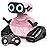 GILOBABY Robot Toys, Remote Control Robot Toy, RC Robots for Kids with LED Eyes, Flexible Head & Arms, Dance Moves and Music, Birthday Gifts for Girls Age 3+ Years (Pink)