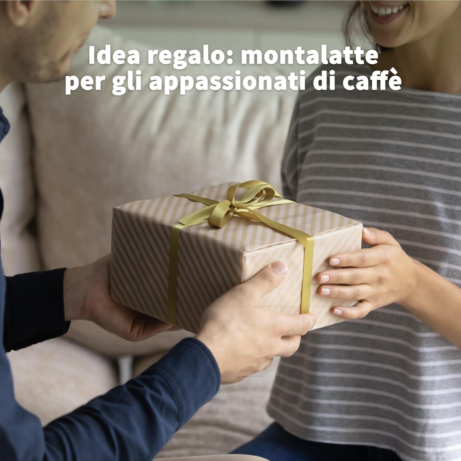 Maestri House Montalatte Elettrico per Latte 600ml con Temperatura Variabile e Forza della Schiuma, Controllo Touch Smart, per Cappuccino, Cioccolata Calda e Latte,DualFro 600