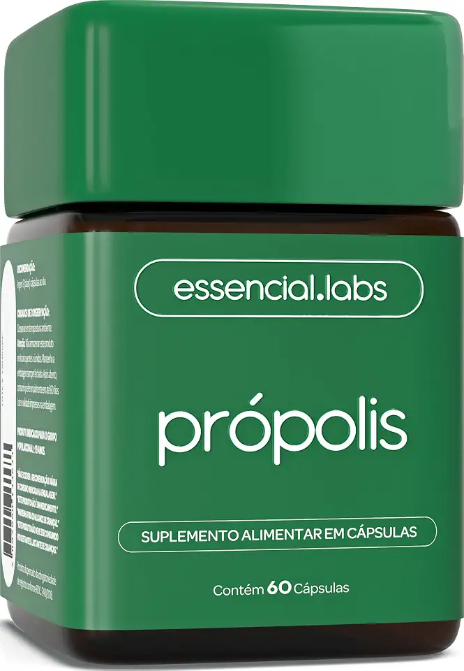PRÓPOLIS VERDE com 1000mg por dose - Extrato com Máxima Concentração e Pureza - 60 Cápsulas
