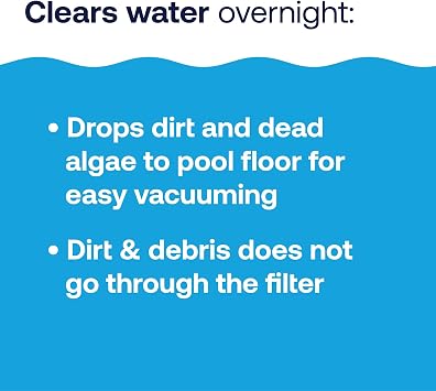 HTH 67080 Swimming Pool Care Drop Out Flocculant - Clears Cloudy Water Fast