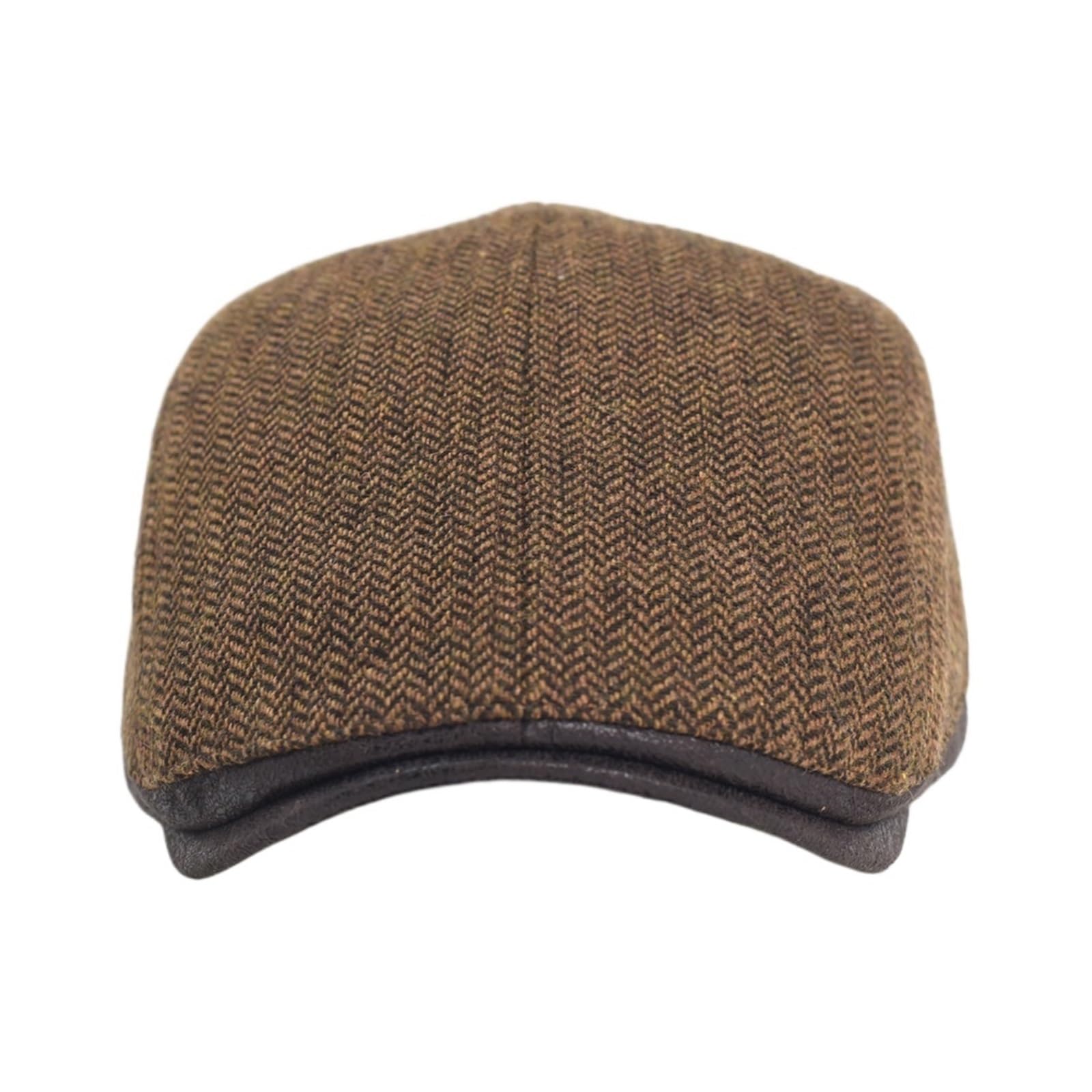 Béret à rayures vintage pour homme avec visière réglable style décontracté