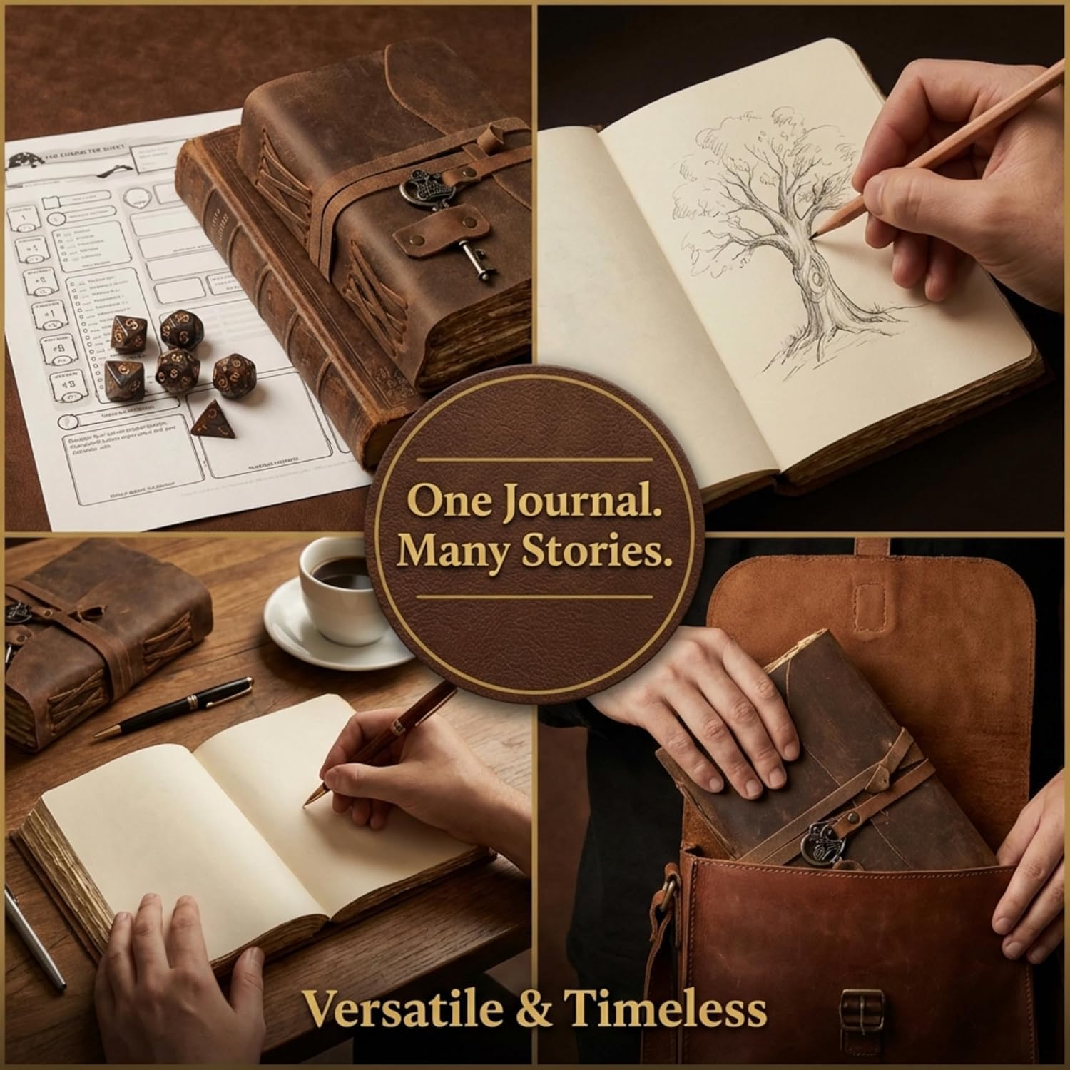 Amazon.com : cuero Vintage Leather Journal - Handmade Refillable